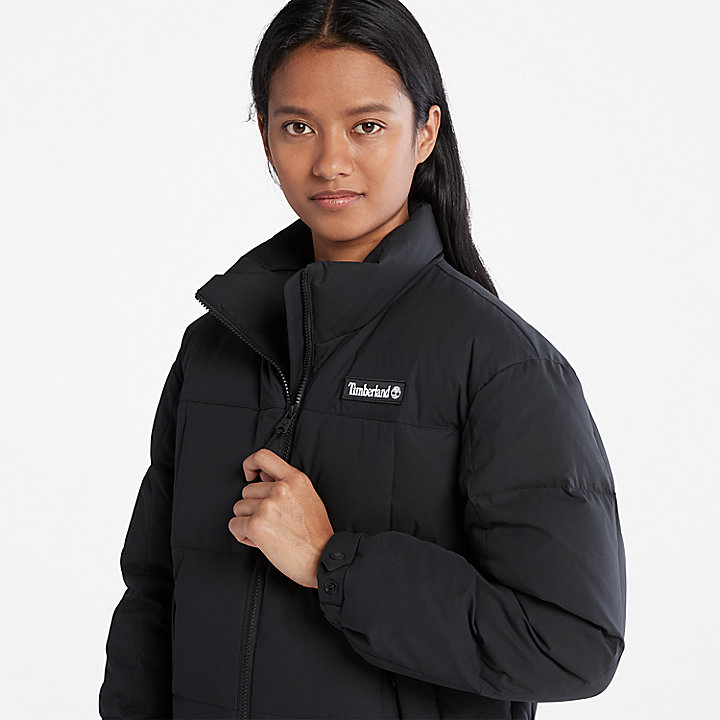 Oversized Down-free Puffer Jacket for Women in Black