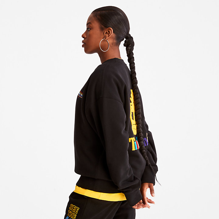 Black History Month Crewneck Sweatshirt for All Gender in Black-