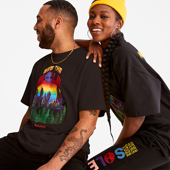 T-shirt da All Gender con Grafica Black History Month in colore nero-