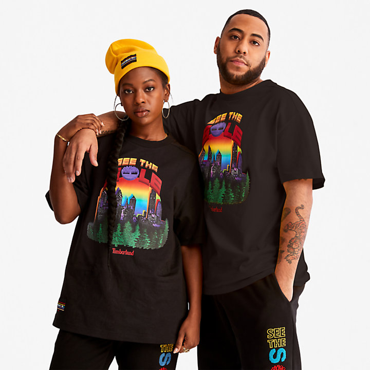T-shirt da All Gender con Grafica Black History Month in colore nero-