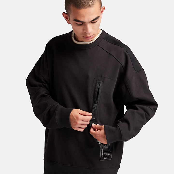 Sweat-shirt à col rond EK+ by Raeburn en noir-