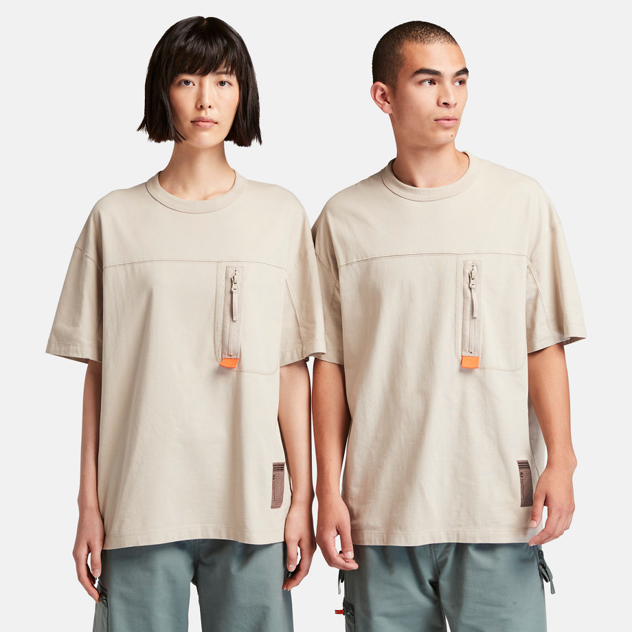 Timberland All Gender Ek  By Raeburn T-shirt In Grey Light Grey Unisex
