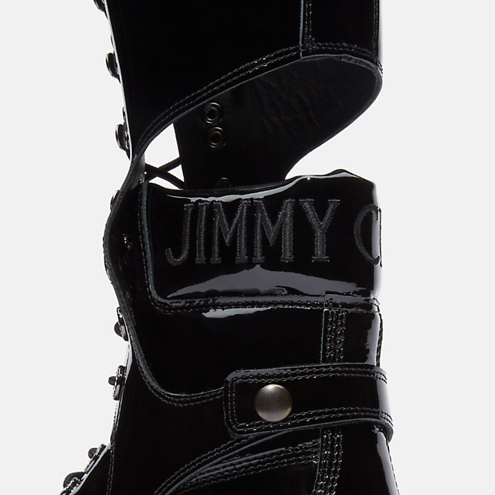Jimmy Choo x Timberland 6-Inch-Boot mit kniehohem Gurtzeug für Damen in Schwarz-