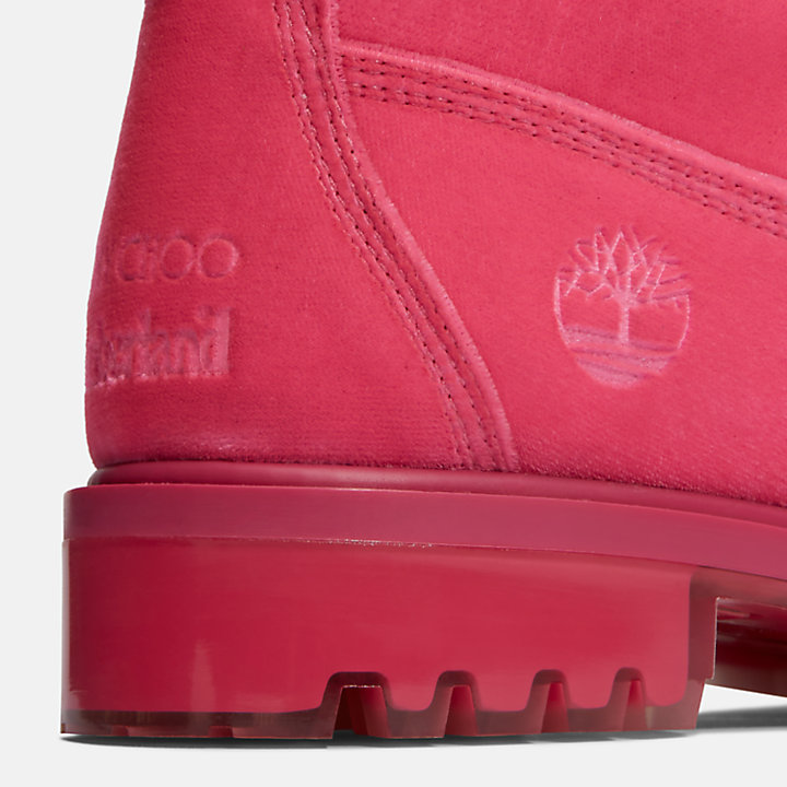 Jimmy Choo x Timberland® Puffer-collar Boot for Women in Pink-
