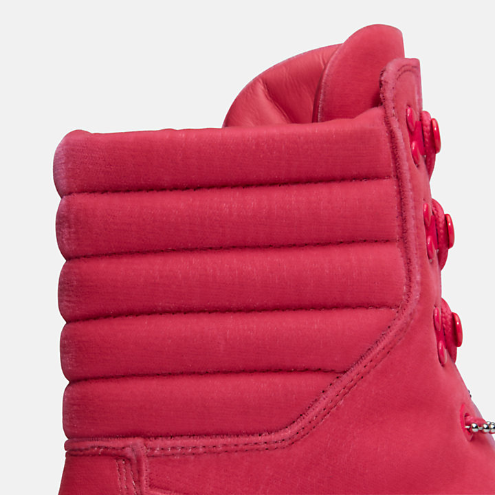 Jimmy Choo x Timberland® Puffer-collar Boot for Women in Pink-