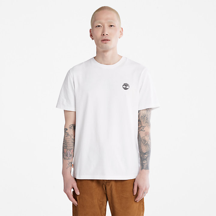 T-shirt multi-logo pour homme en blanc-