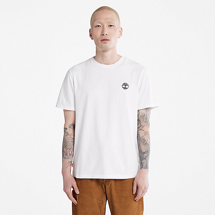 T-shirt da Uomo Multi-logo in bianco