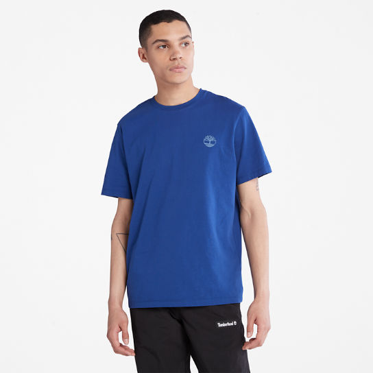 Camiseta con múltiples logotipos para hombre en azul | Timberland
