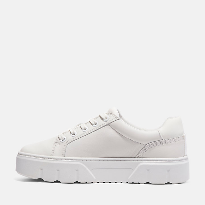 Low Lace-Up Trainer for Women in White-