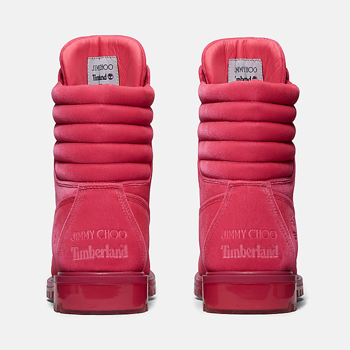 Jimmy Choo x Timberland® 6 Inch Puffer-Collar Boot voor heren in roze