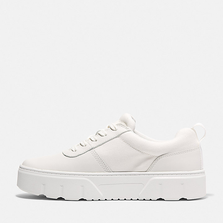 Laurel Court Lace-Up Trainer for Women in White