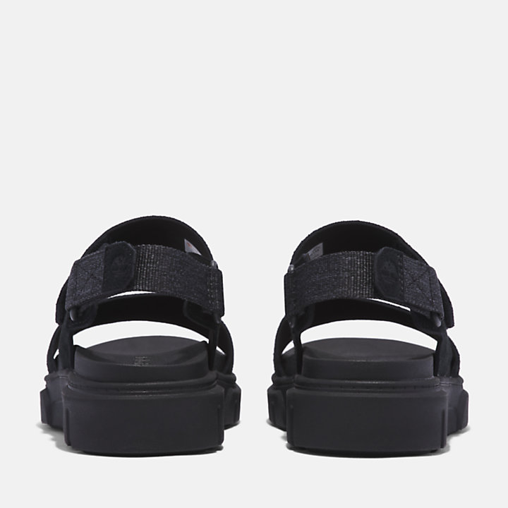 Greyfield Sandale mit zwei Riemen für Damen in Schwarz-