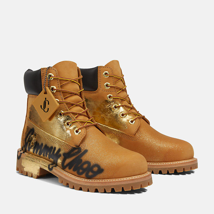 Jimmy Choo x Timberland® Spray-Painted Boot for Women in Yellow-