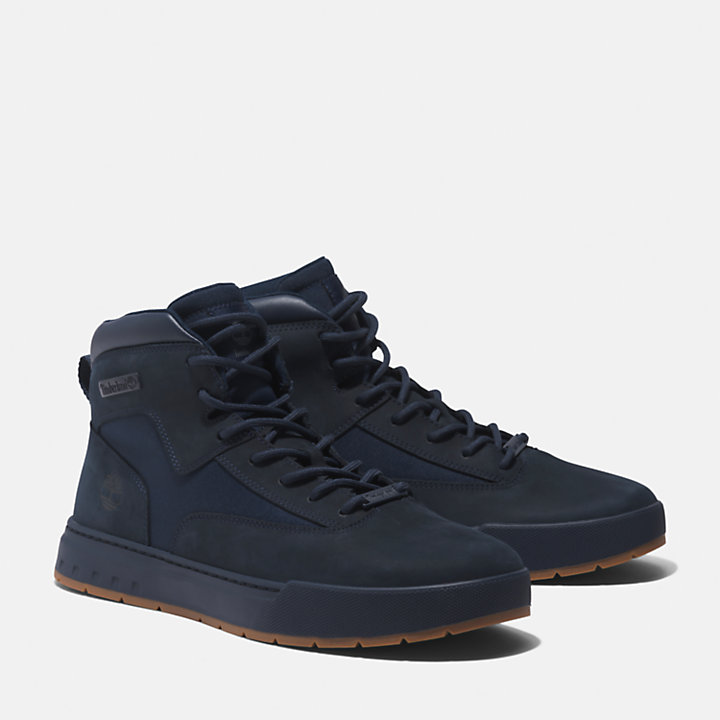 L Street Fabric and Leather Chukka for Men in Navy-