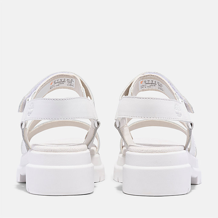London Vibe Sandale mit drei Riemen für Damen in Weiß