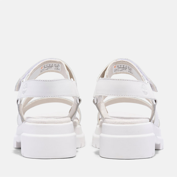 London Vibe Sandale mit drei Riemen für Damen in Weiß-