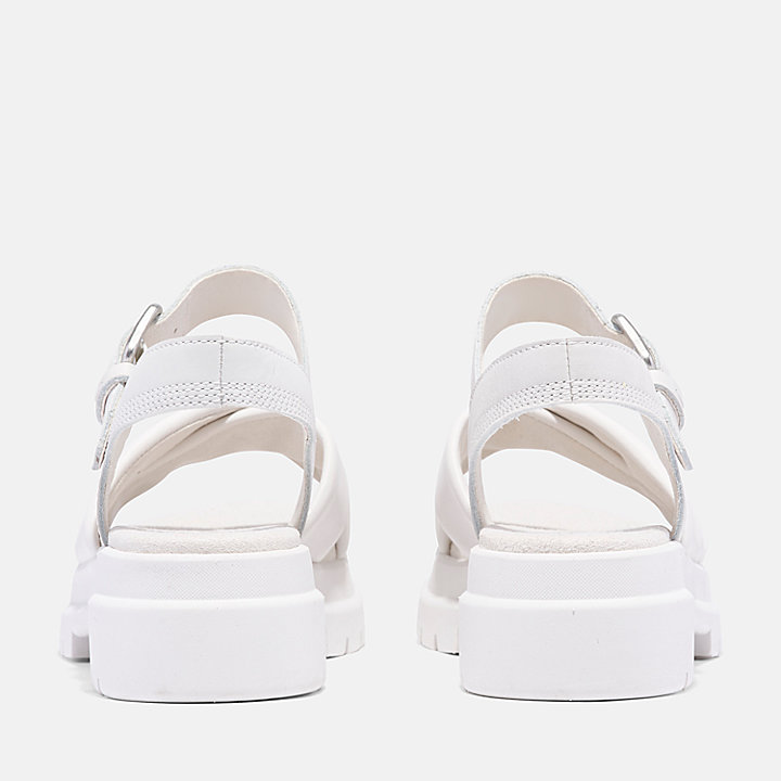 London Vibe Sandale mit überkreuzten Riemen für Damen in Weiß