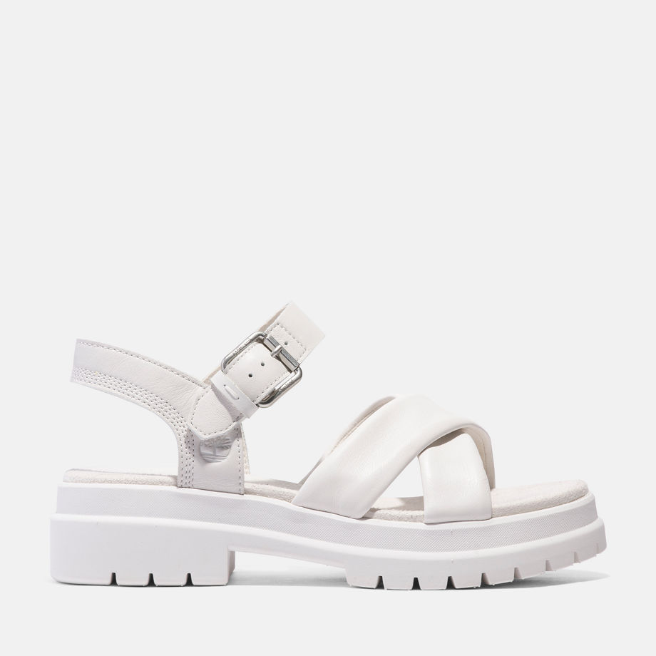Timberland London Vibe Cross-strap Sandal For Women In White White, Size 9