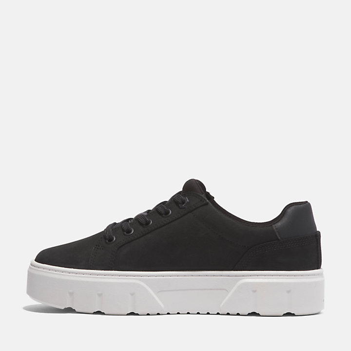 Low Lace-Up Trainer for Women in Black-
