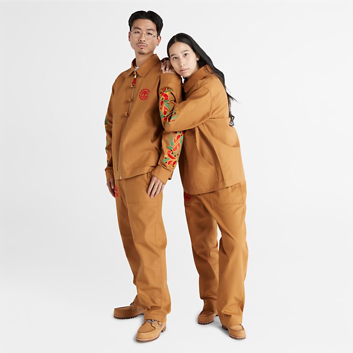 CLOT x Timberland® Duck Canvas Chore Jack in donkergeel-