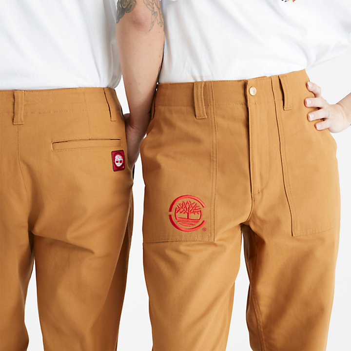 CLOT x Timberland® Duck Canvas Workwear Trousers in Dark Yellow-