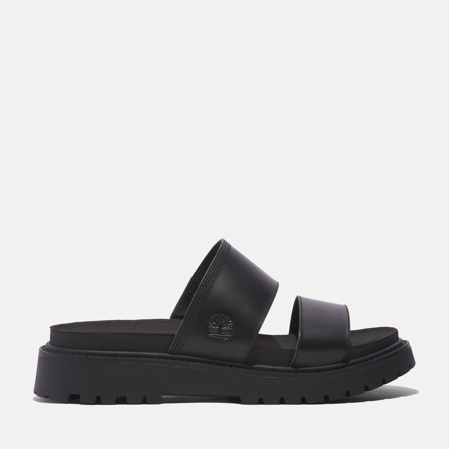 Timberland Clairemont Way Slide Sandal For Women In Black Black, Size 7.5