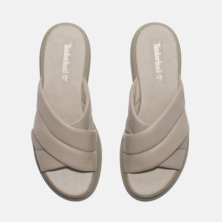London Vibe Slide Sandal for Women in Light Grey-