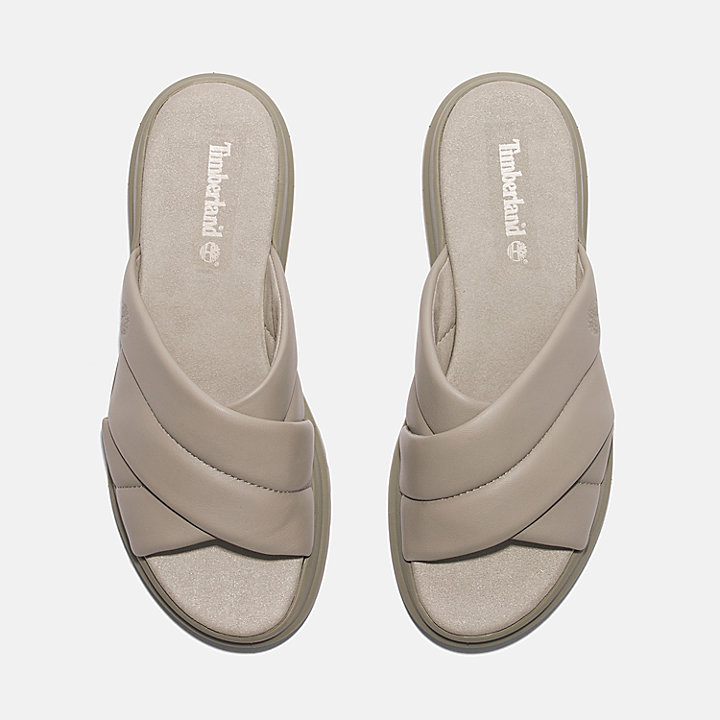London Vibe Slide Sandal for Women in Light Grey