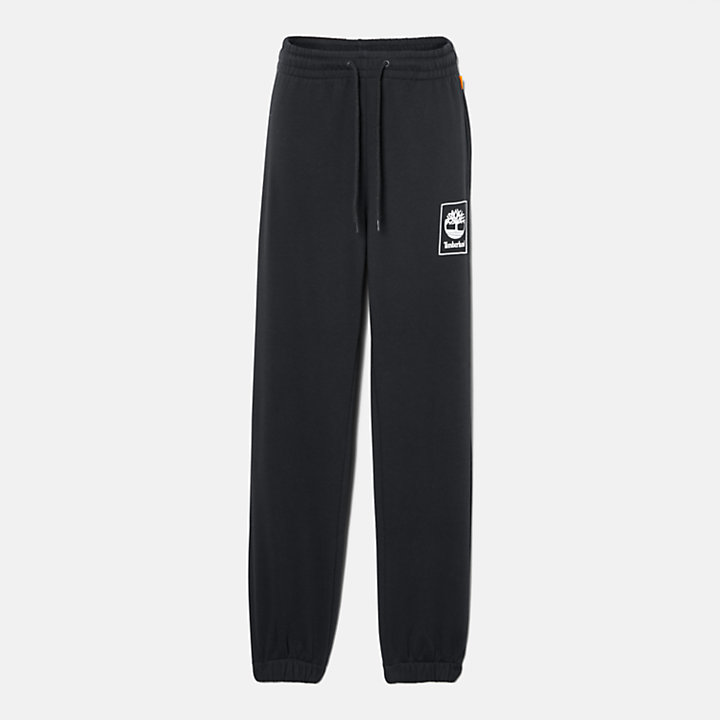 Pantalon de survêtement avec logo empilé pour femme en noir-