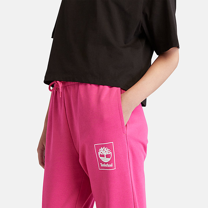 Logo Pack Stack Sweatpants for Women in Pink
