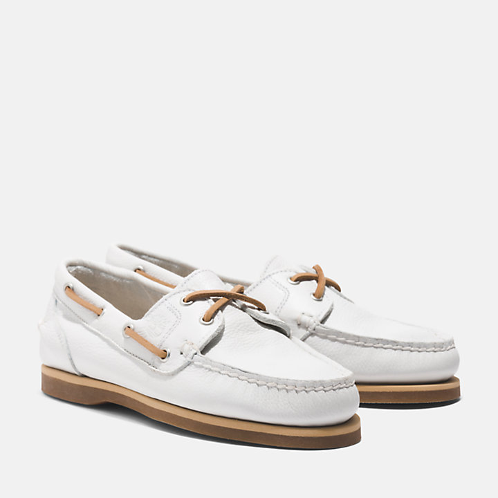 Classic Boat Shoe for Women in White-