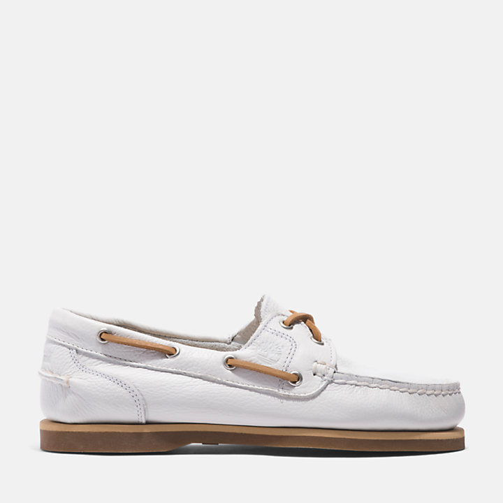 Classic Boat Shoe for Women in White-