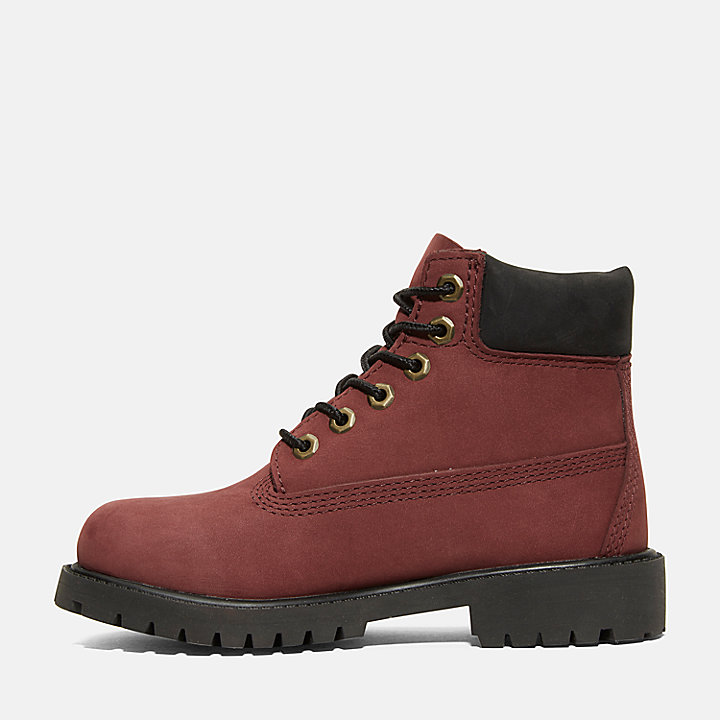 Premium 6 Inch Waterproof Boot for Toddler in Burgundy | Timberland