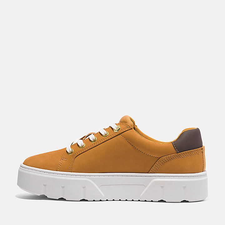 Low Lace-Up Trainer for Women in Yellow