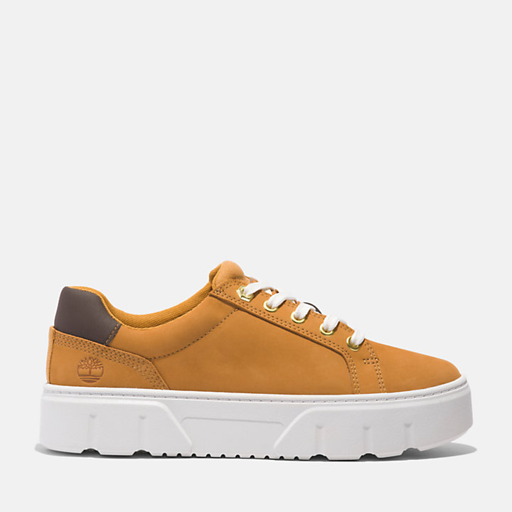 Low Lace-Up Trainer for Women in Yellow-