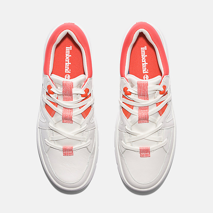 Laurel Court Lace-Up Low Trainer for Women in White