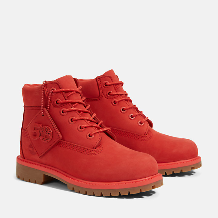Timberland® 50th Edition Premium 6-Inch Boot imperméables pour tout-petit en rouge-