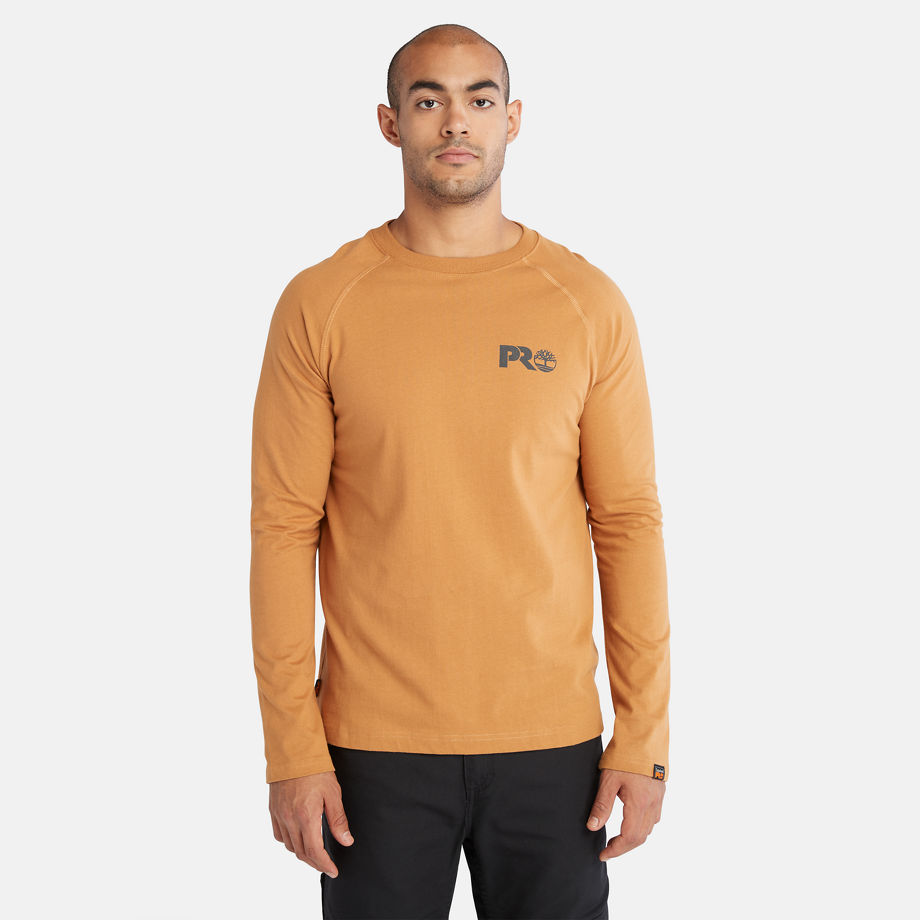 Timberland Pro Core Long-sleeve T-shirt For Men In Orange Orange, Size 3XL
