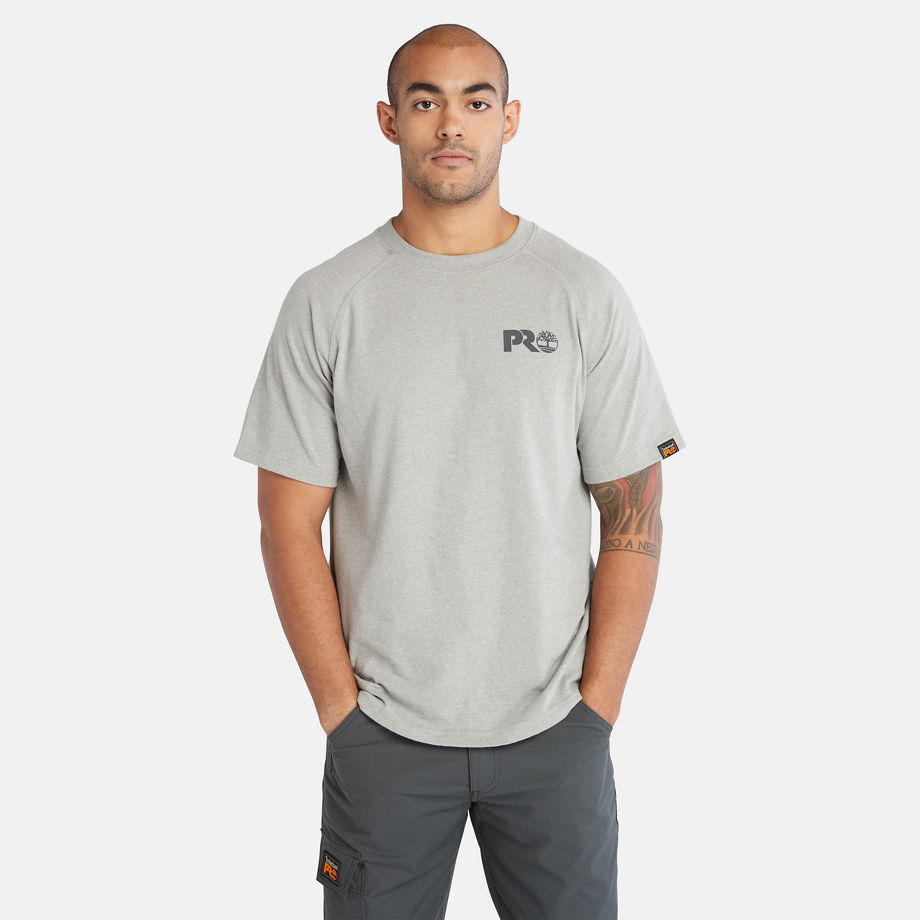 Timberland Pro Core Reflective Logo T-shirt For Men In Grey Grey, Size M