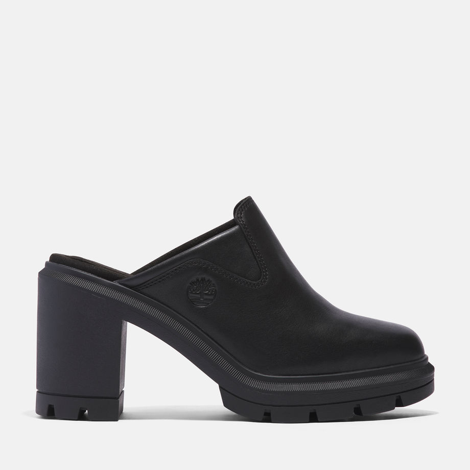 Timberland Allington Heights Heeled Clog Shoe For Women In Black Black