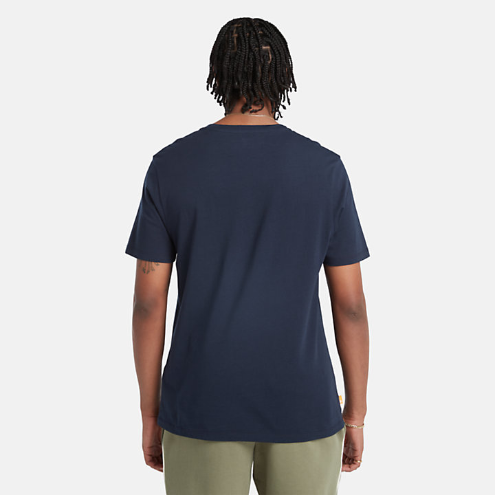 T-shirt con Grafica da Uomo in blu marino-