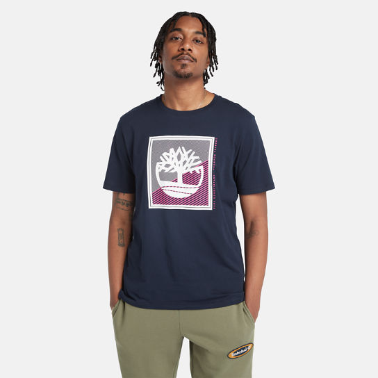 T-Shirt mit Grafik-Print für Herren in Navyblau | Timberland