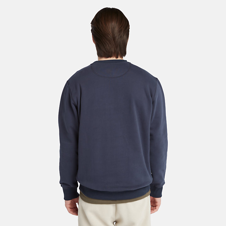 Sweat-shirt à col rond avec logo Est. 1973 pour homme en bleu marine-