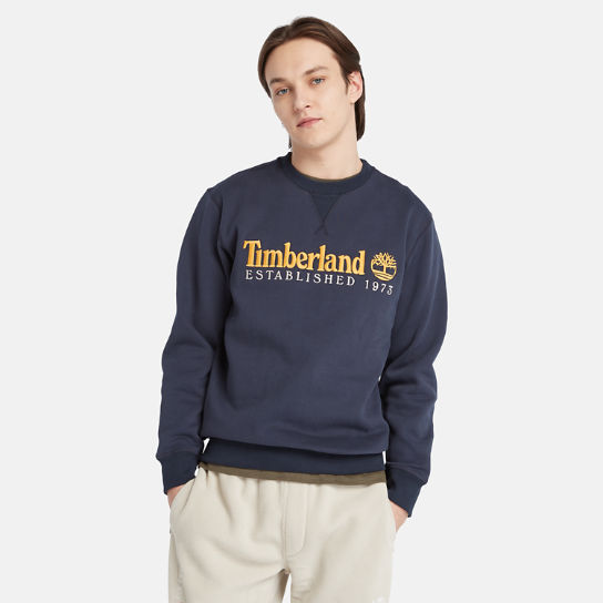 Est. 1973 Logo Rundhals-Sweatshirt für Herren in Navyblau | Timberland