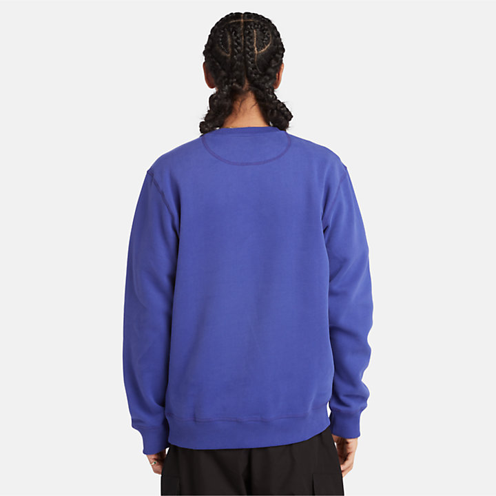 Est. 1973 Logo Crew Sweatshirt for Men in Blue-