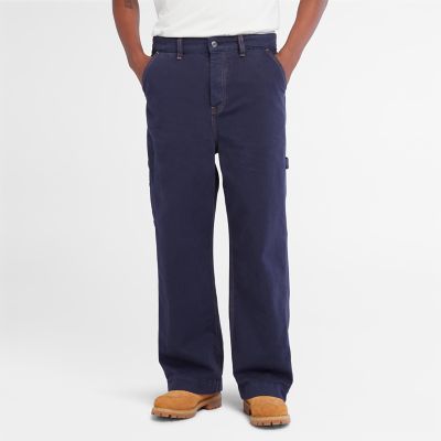 Timberland Wide-leg Carpenter Jeans For Men In Dark Blue Dark Blue