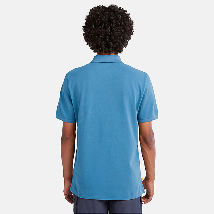 Poloshirt mit Tasche für Herren in Blau