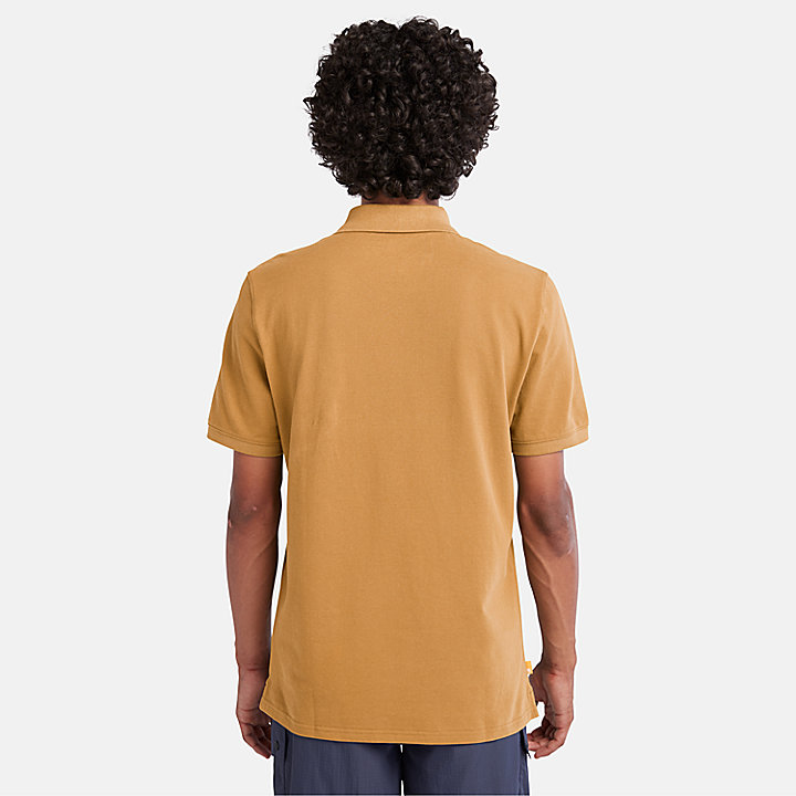 Poloshirt mit Tasche für Herren in Gelb
