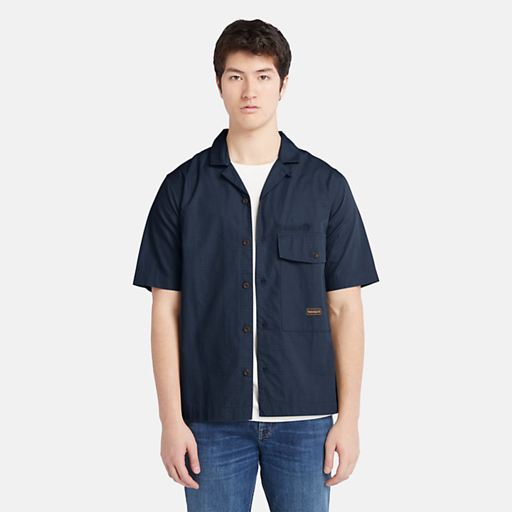 Woven Shop Shirt for Men in Navy-