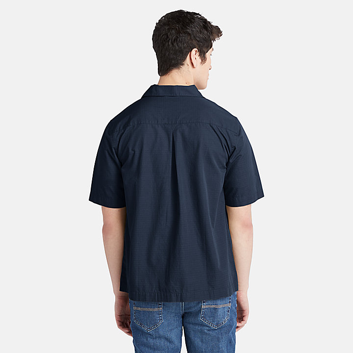 Gewebtes Shop Hemd für Herren in Navyblau